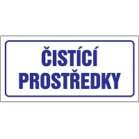 Značka Čisticí prostředky, samolepicí fólie, 100 × 210 mm